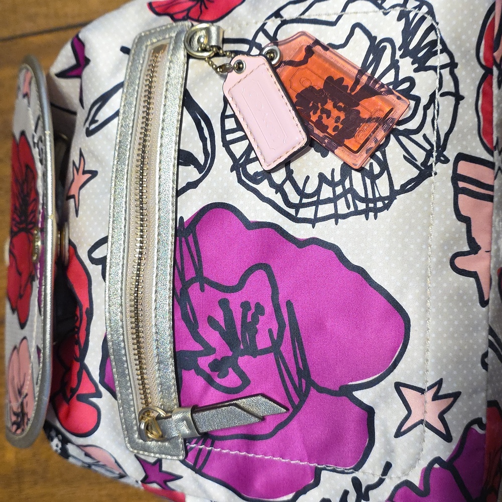 Coach Poppy Kyra Floral Backpack - Picture 9 of 16